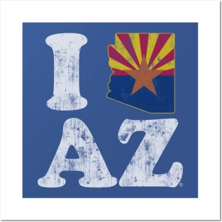 I Flag of Arizona Posters and Art